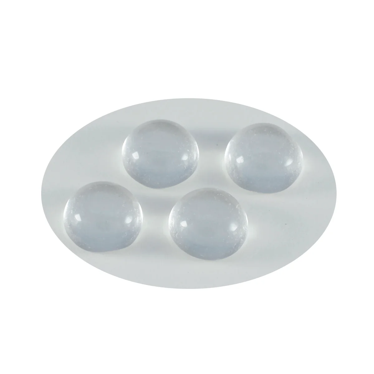 Crystal Quartz 1PC Tiny 6x6 MM Round Cabochon White Splendid semi Precious Loose Gemstone - Image 3