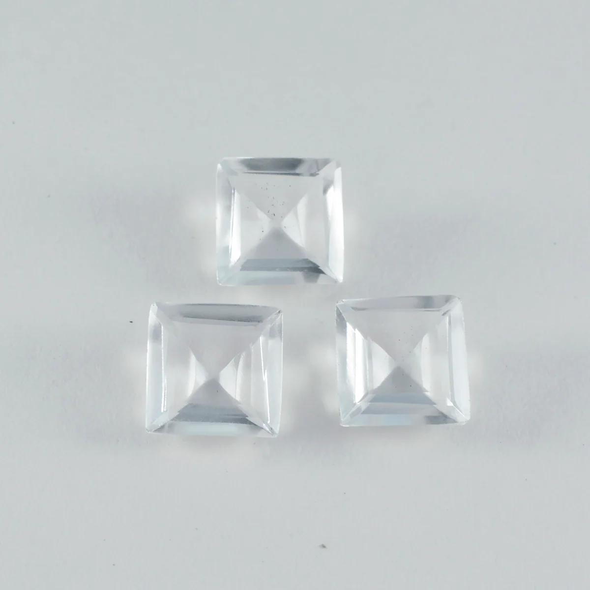 Crystal Quartz 1PC Tiny 6x6 MM Square Faceted White Polished Semi Precious Loose Gemstones