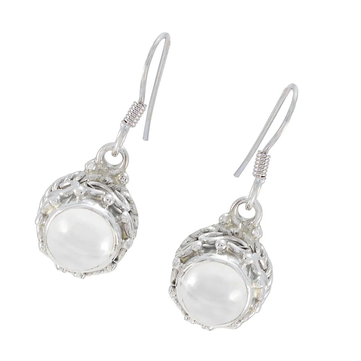 Crystal Quartz French Chen multiple Dangle White Sterling Silver Earring - Image 2