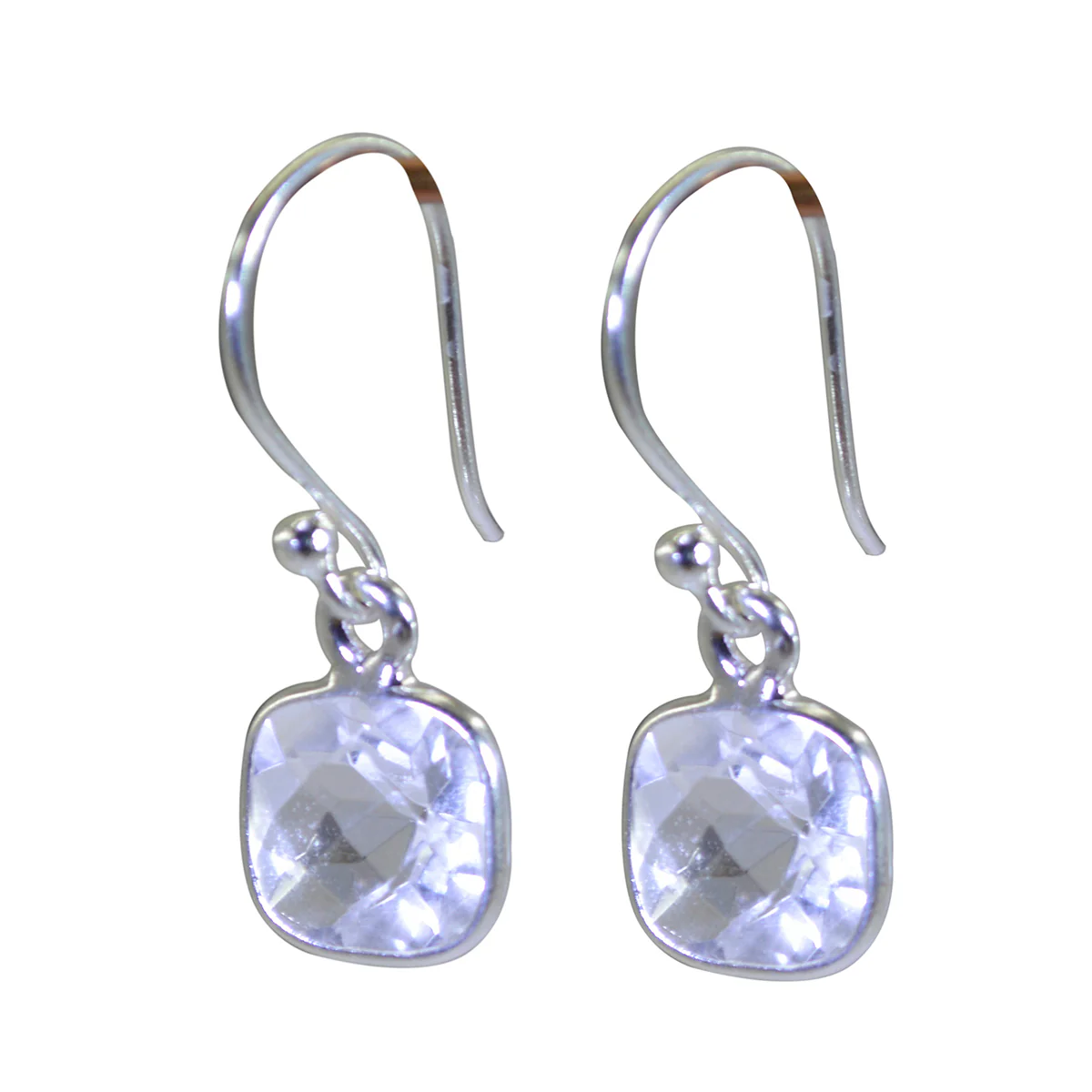 Crystal Quartz Moroccan Hana multiple Dangle White Silver Earring