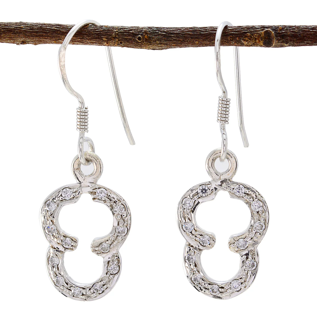 Cubic Zirconia Australian Isabella multiple Dangle White 92.5 Silver Earring