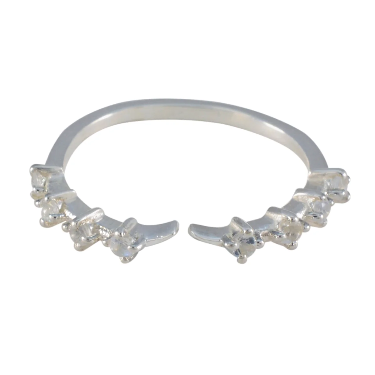 Cubic zirconia CZ multiple Turkish 925 Silver White Gemstone Elegant Romantic Ring Jewellery