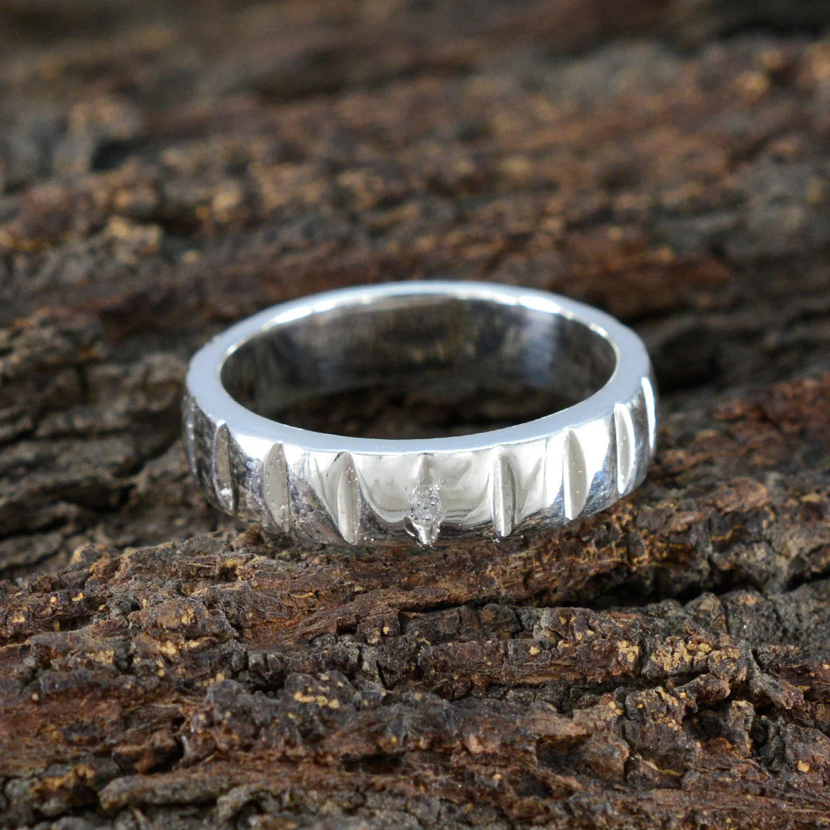 Cubic zirconia CZ Solitaire Egyptian 925 Silver White Gemstones Minimal Romantic Band Jewellery - Image 3