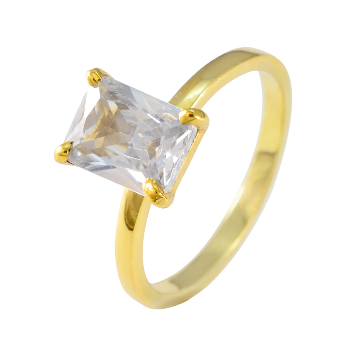 Cubic zirconia CZ Solitaire Latin American Sterling Silver White Gemstones Dainty Love Ring Jewellery - Image 2