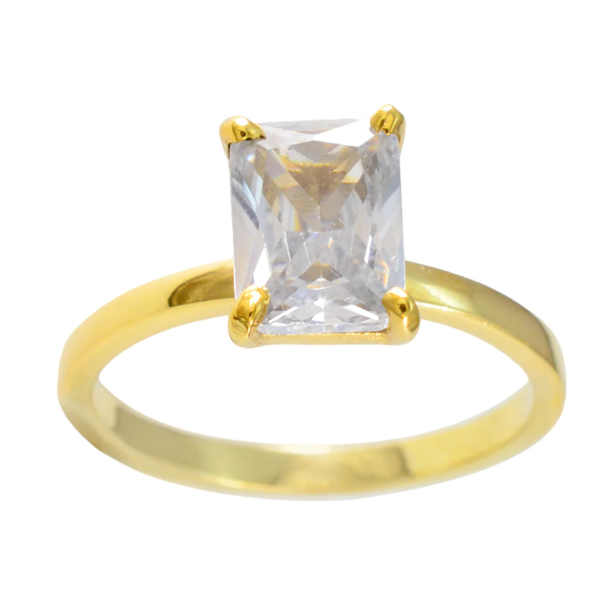 Cubic zirconia CZ Solitaire Latin American Sterling Silver White Gemstones Dainty Love Ring Jewellery - Image 3