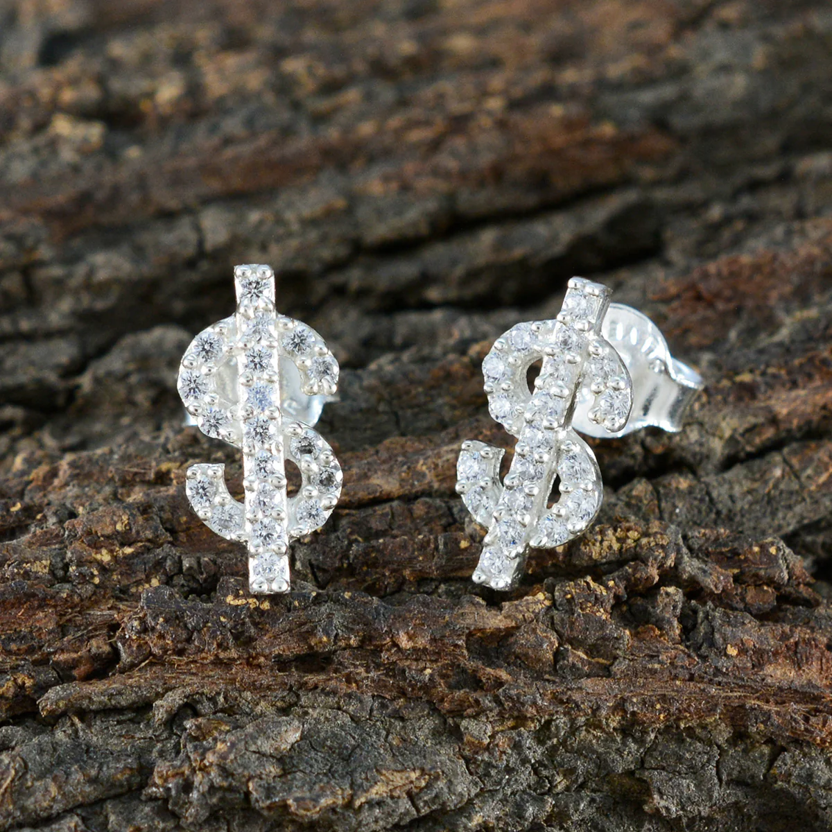 Cubic Zirconia Japanese Luisa multiple Stud White 925 Silver Earring - Image 3