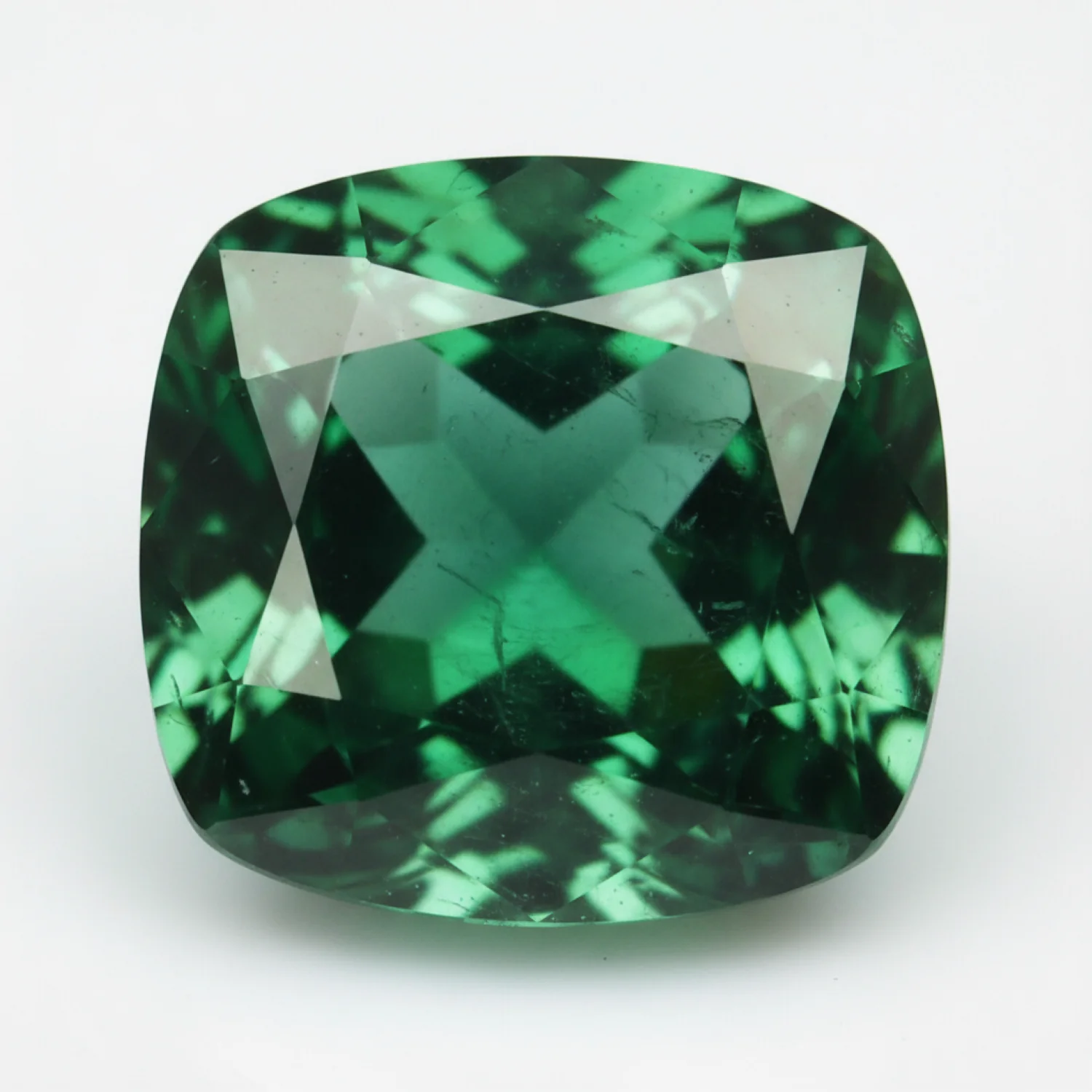 Emerald 1PC Large 10x10 MM Cushion Faceted Green Shine Precious Loose Gemstones