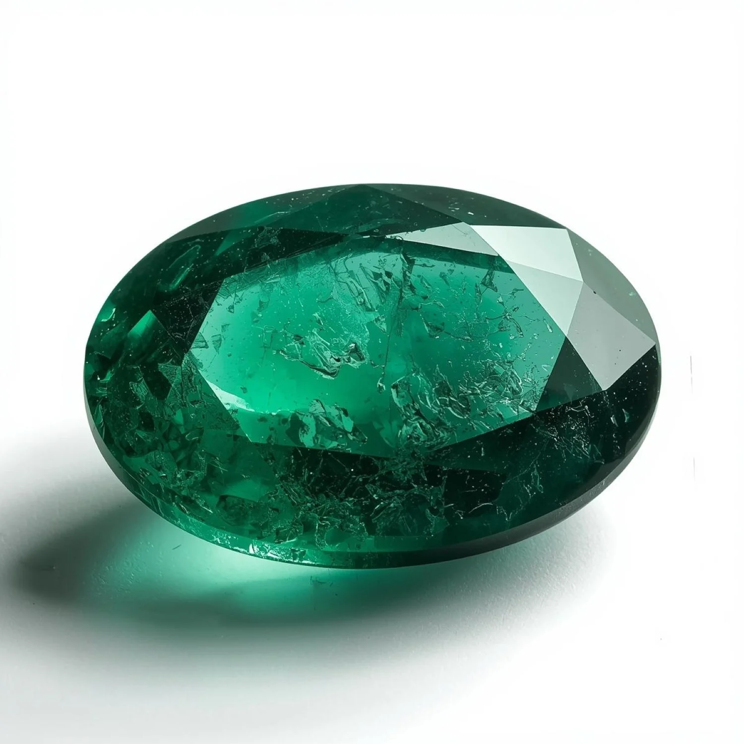 Emerald 1PC Large 8x12 MM Oval Faceted Green Shine Precious Loose Gems - Image 2
