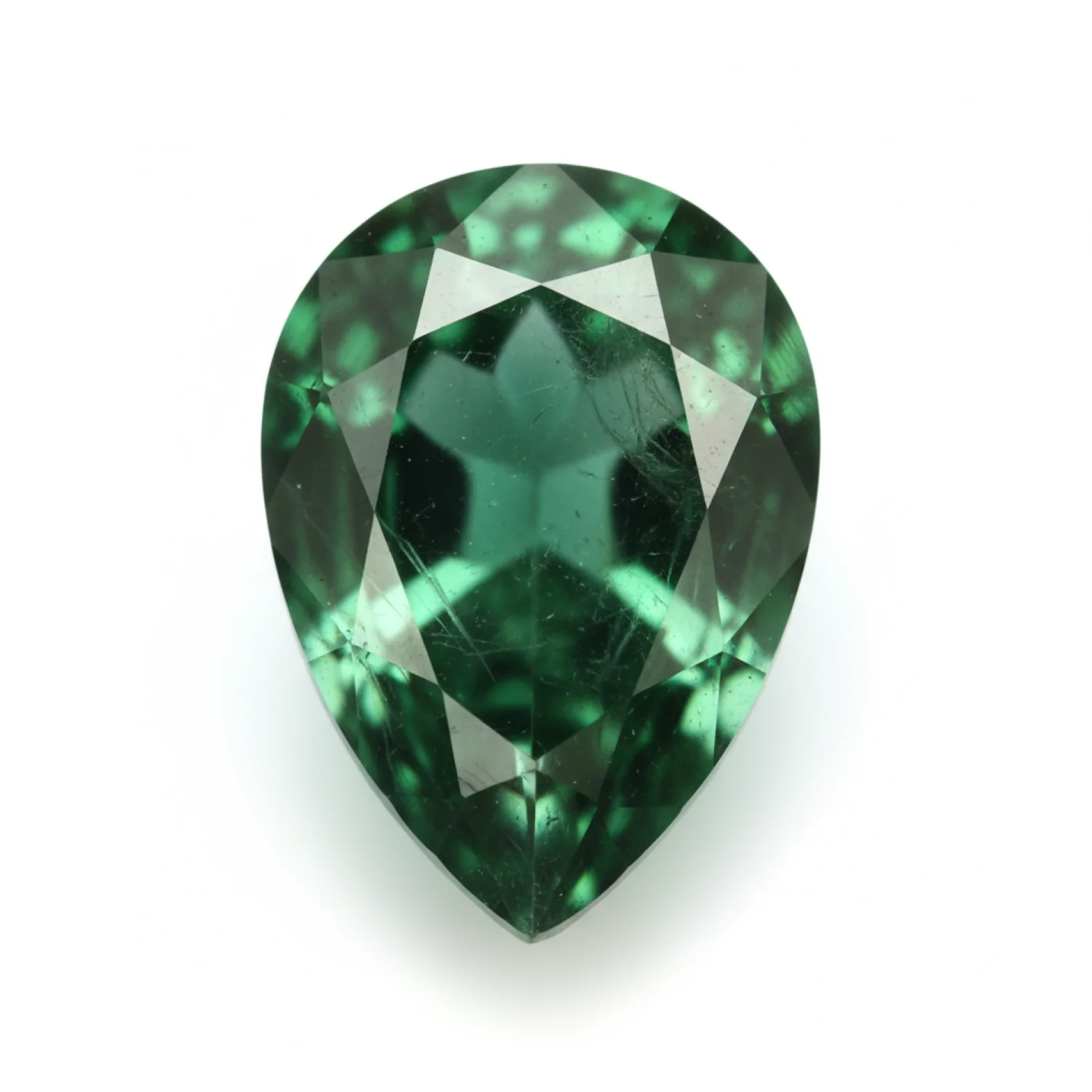 Emerald 1PC Large 9x11 MM Pear Faceted Green Sparkling Precious Loose Gemstone - Image 2