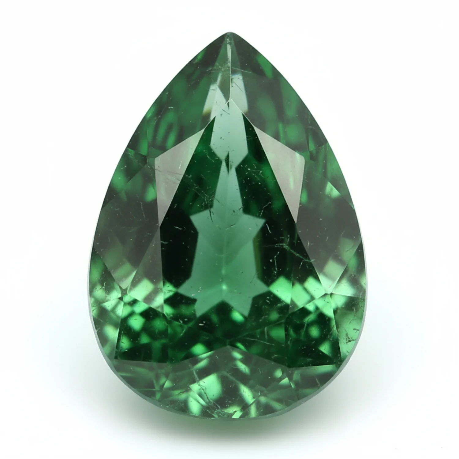 Emerald 1PC Medium 8x10 MM Pear Faceted Green Brilliant Precious Loose Gems - Image 2