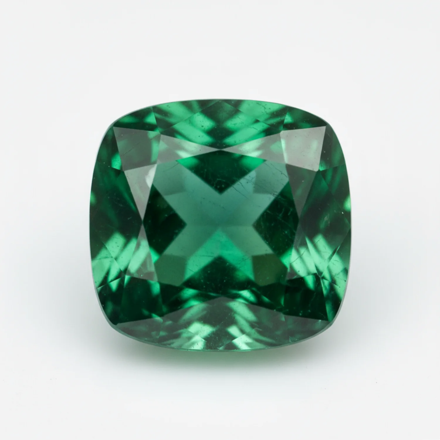 Emerald 1PC Medium 9x9 MM Cushion Faceted Green Lustrous Precious Loose Gemstone - Image 2