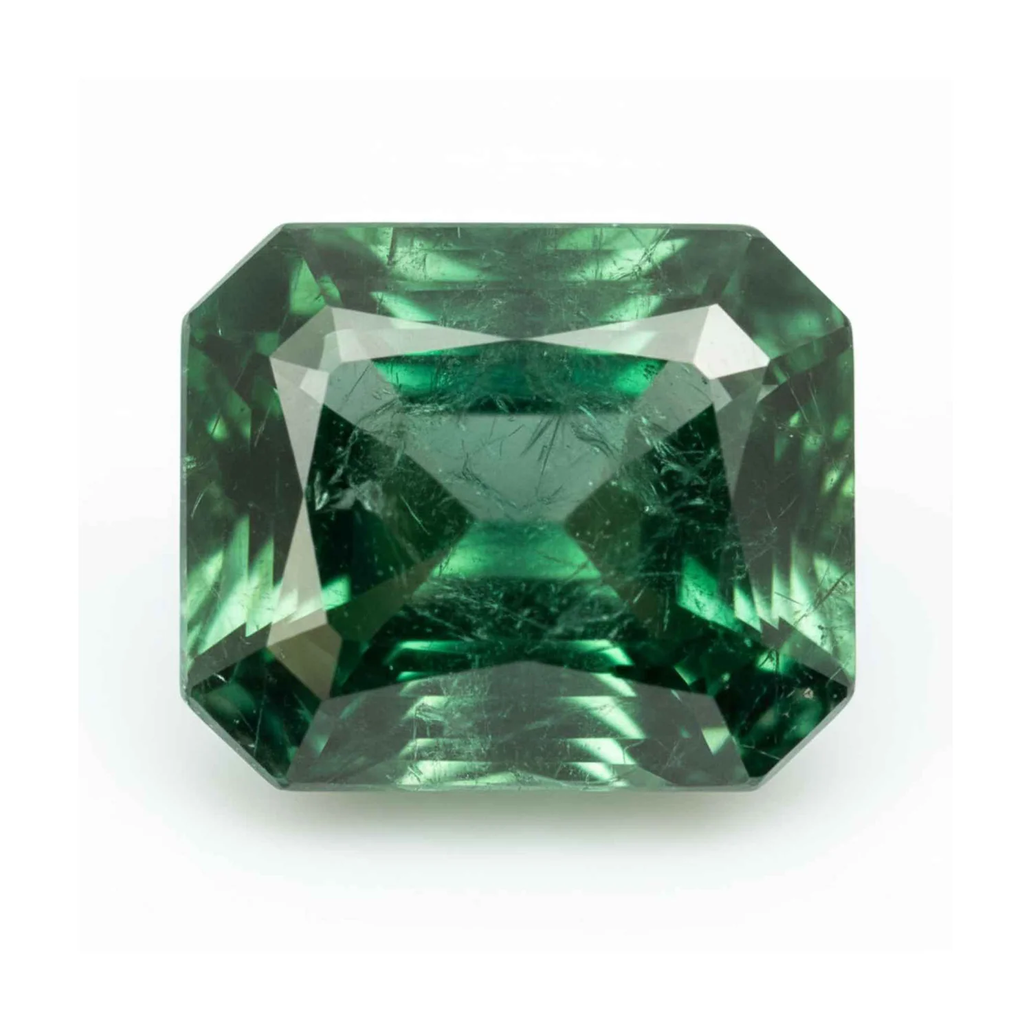 Emerald 1PC Small 6x8 MM Emerald Faceted Green Shine Precious Loose Gemstones - Image 2