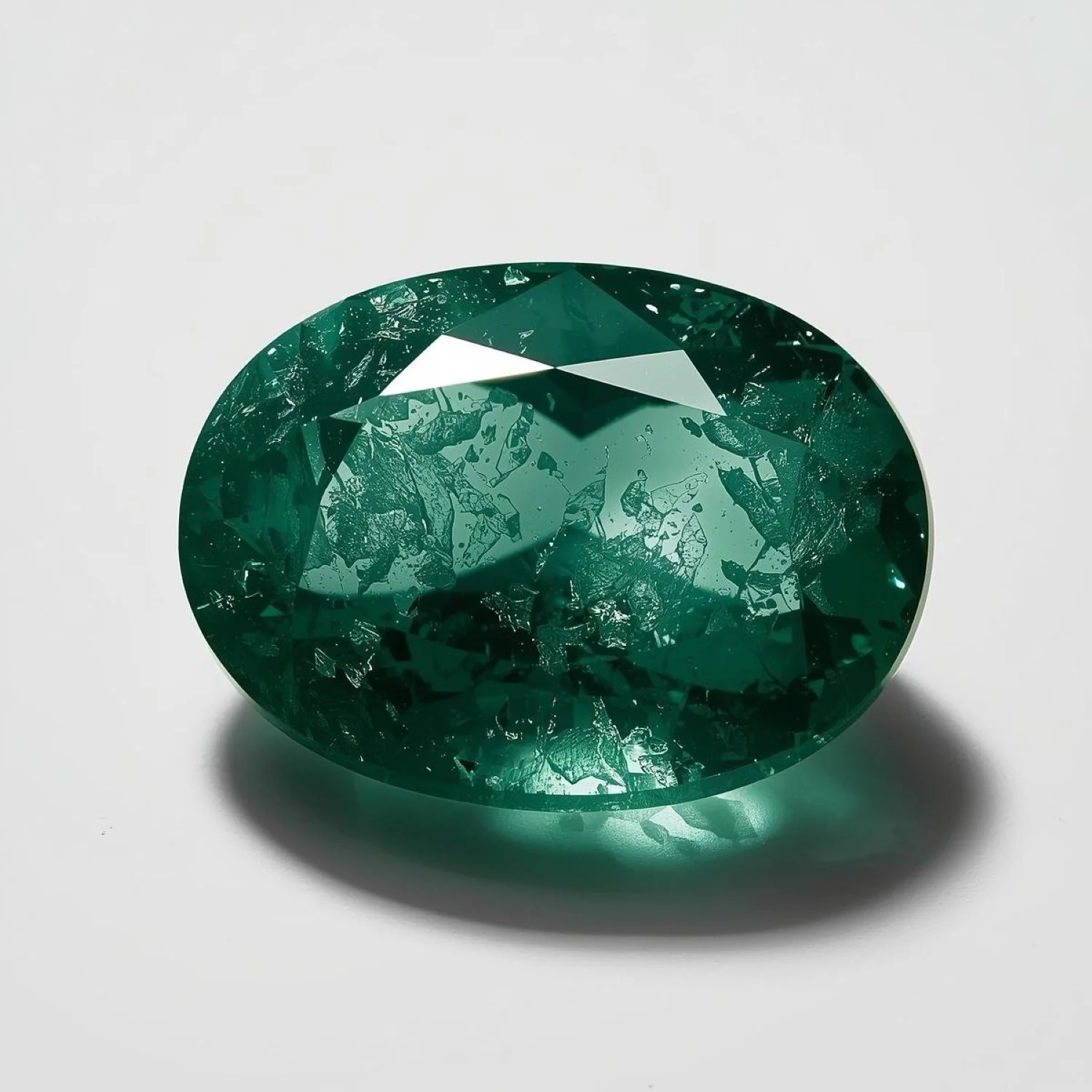 Emerald 1PC Tiny 5x7 MM Oval Faceted Green Fiery Precious Loose Gemstone - Image 2