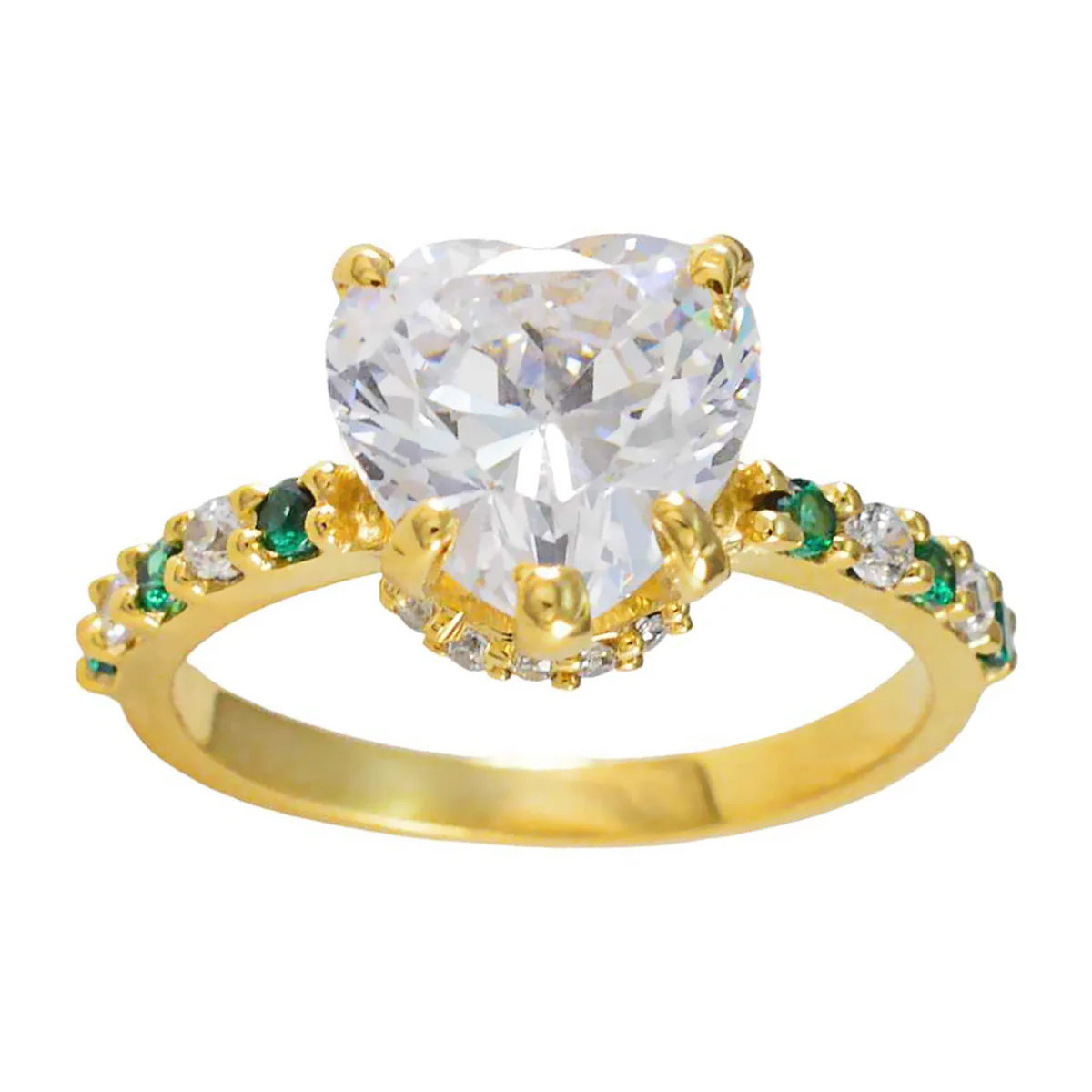Emerald CZ Halo Korean 92.5 Silver Green Gems Delicate Trendy Ring Jewelry - Image 3