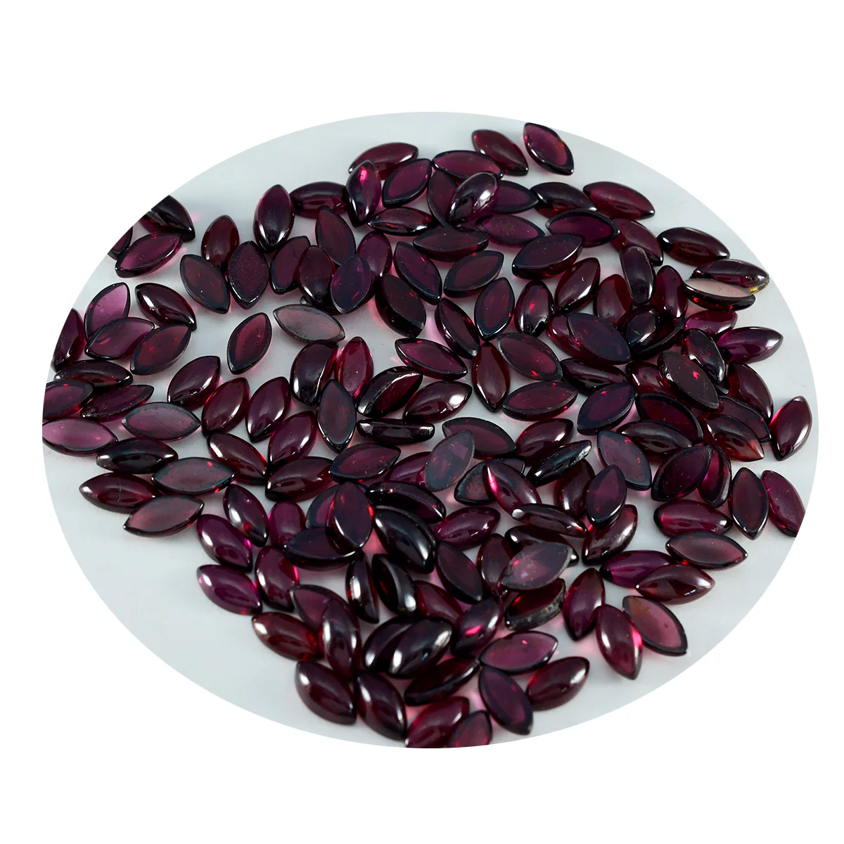 Garnet 10PC Tiny 3x6 MM Marquise  Cabochon Red Luster semi Precious Precious Gemstone - Image 2