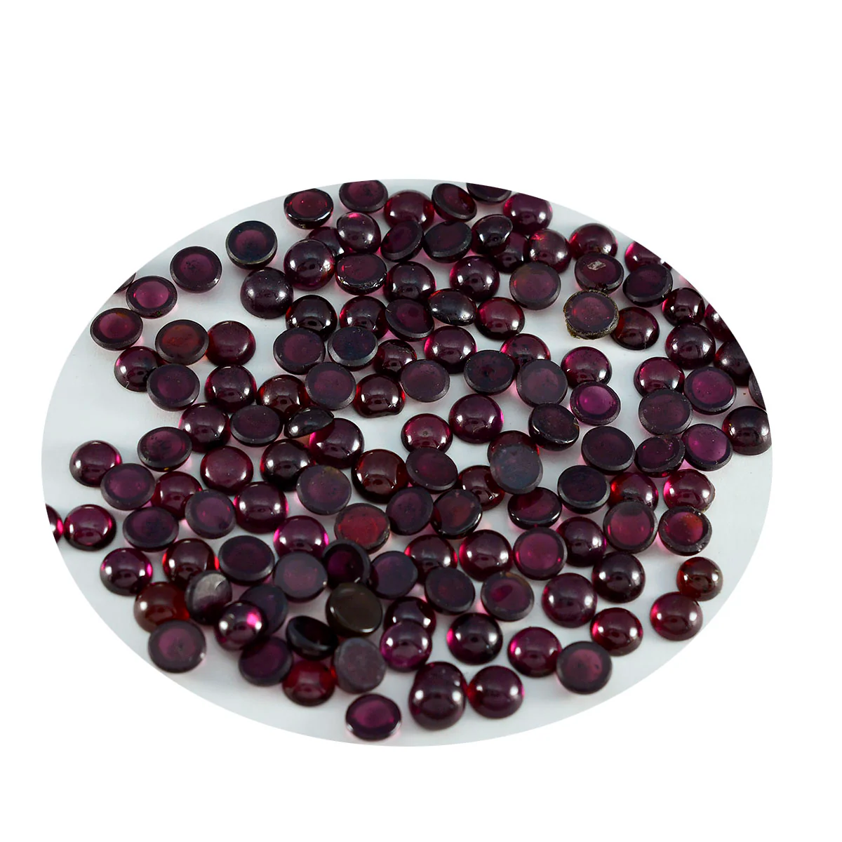Garnet 10PC Tiny 4x4 MM Round Cabochon Red Pure semi Precious Loose Gems - Image 2