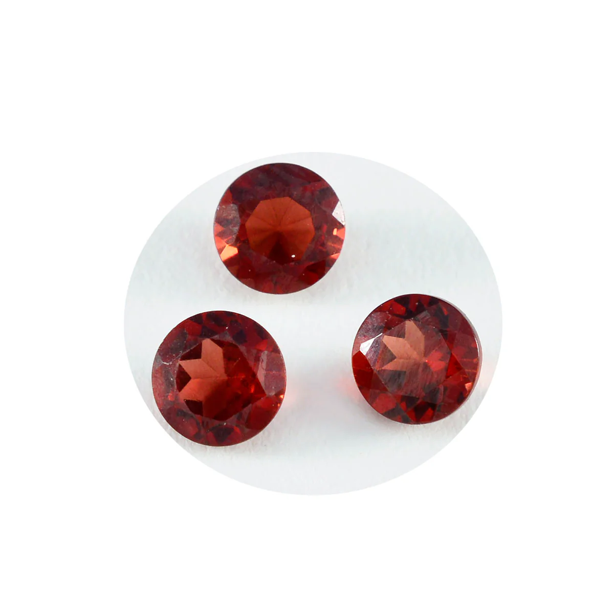 Garnet 10PC Tiny 4x4 MM Round Faceted Red Brilliant Semi Precious Loose Gemstones - Image 2