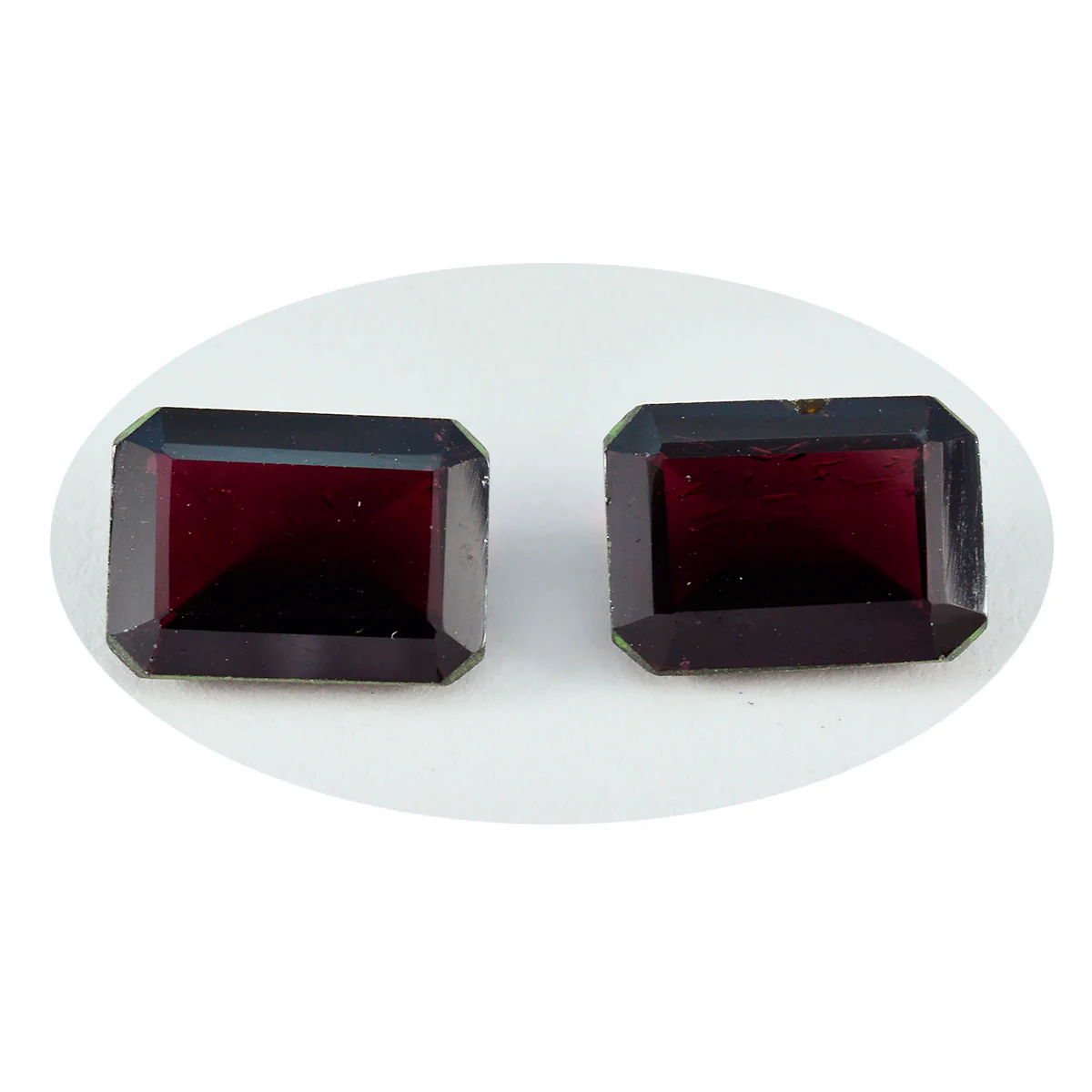 Garnet 1PC Chunky 12x16 MM Emerald Faceted Red Polished Semi Precious Loose Gemstones - Image 3