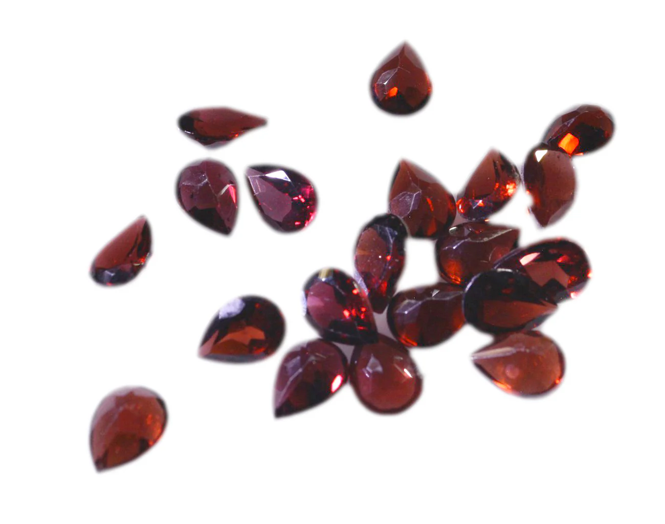 Garnet 1PC Large 8x12 MM Pear Faceted Red Splendid Semi Precious Loose Gemstone - Image 3