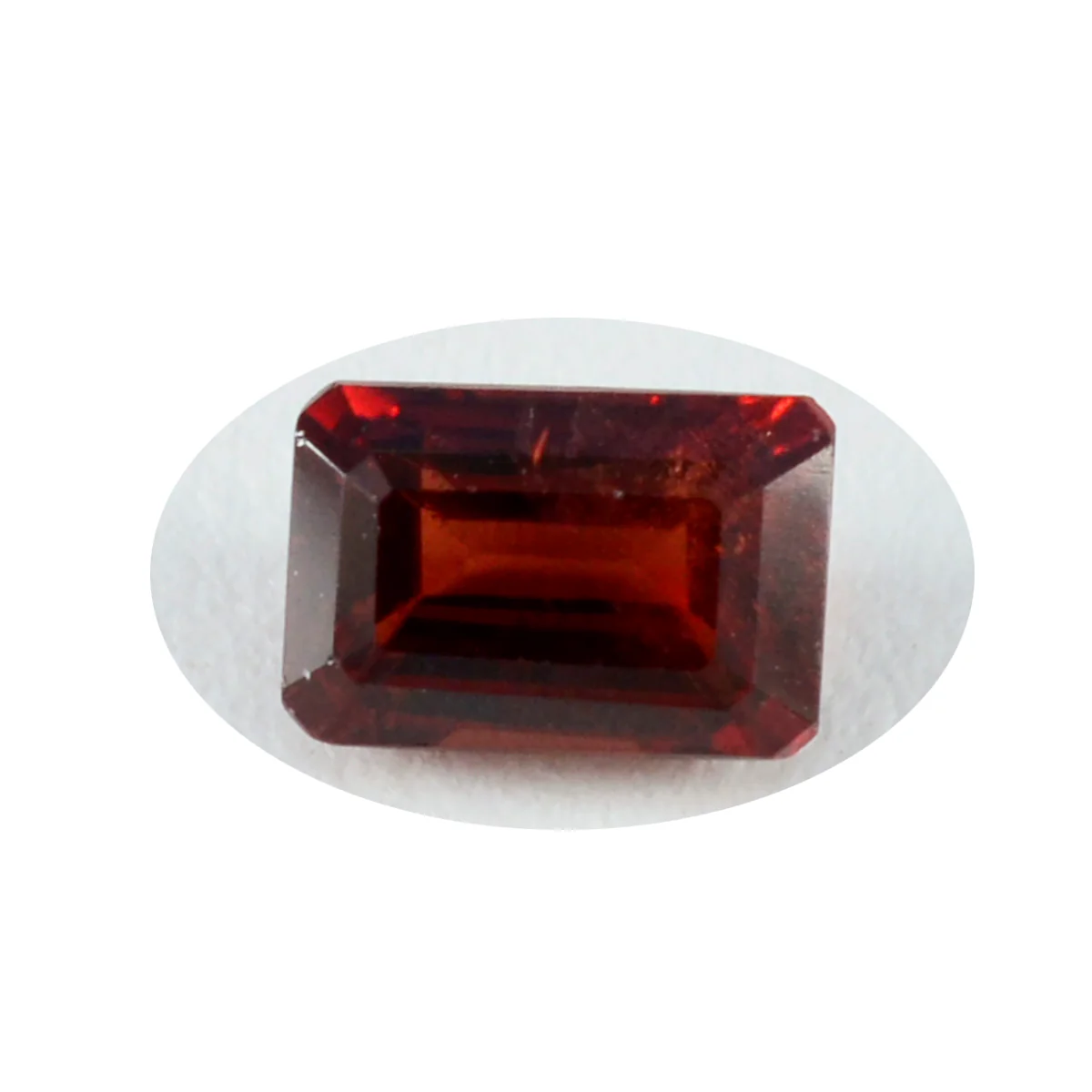 Garnet 1PC Large 9x11 MM Emerald Faceted Red Pure Semi Precious Loose Gemstones - Image 3