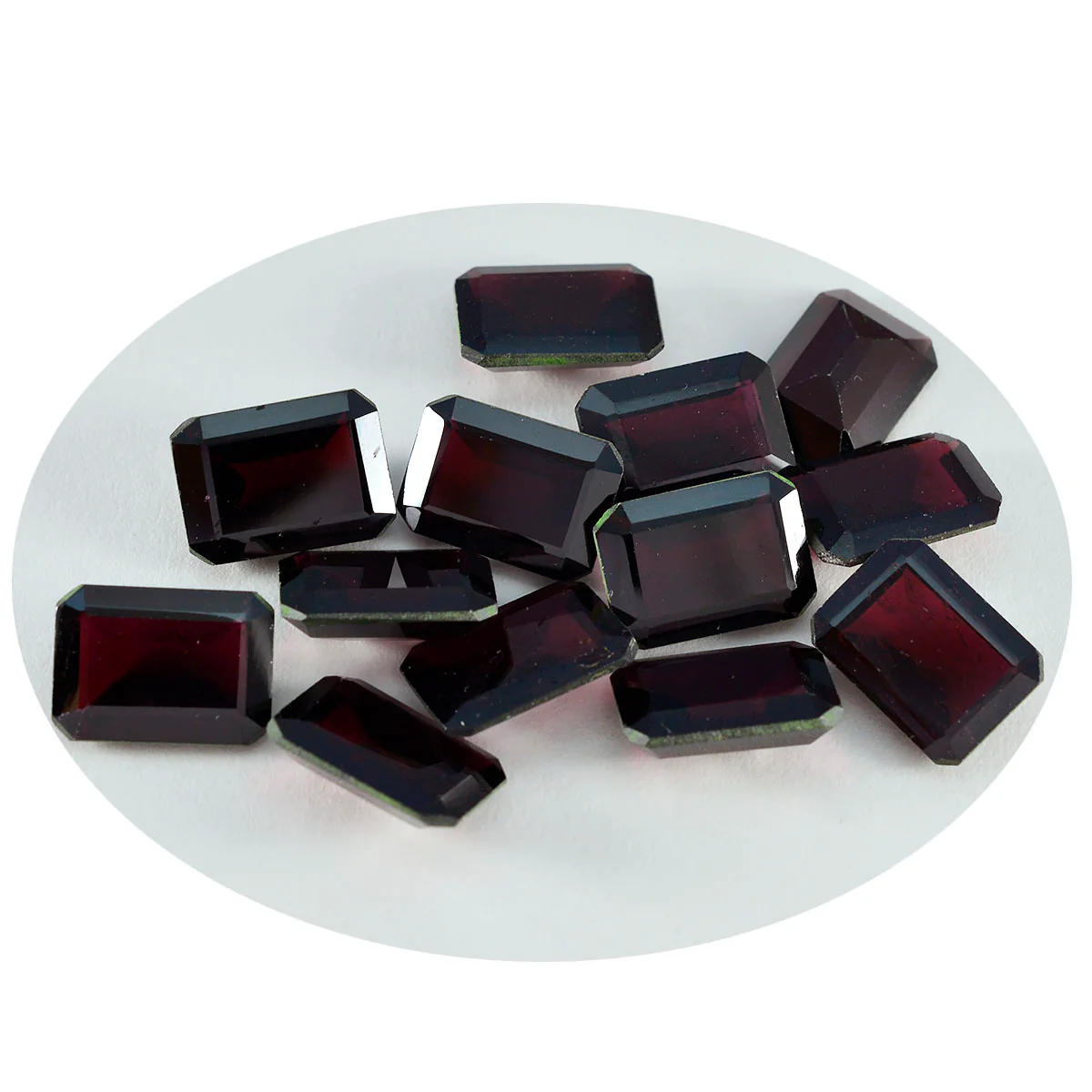 Garnet 1PC Medium 7x10 MM Emerald Faceted Red Genuine Semi Precious Loose Gems - Image 3