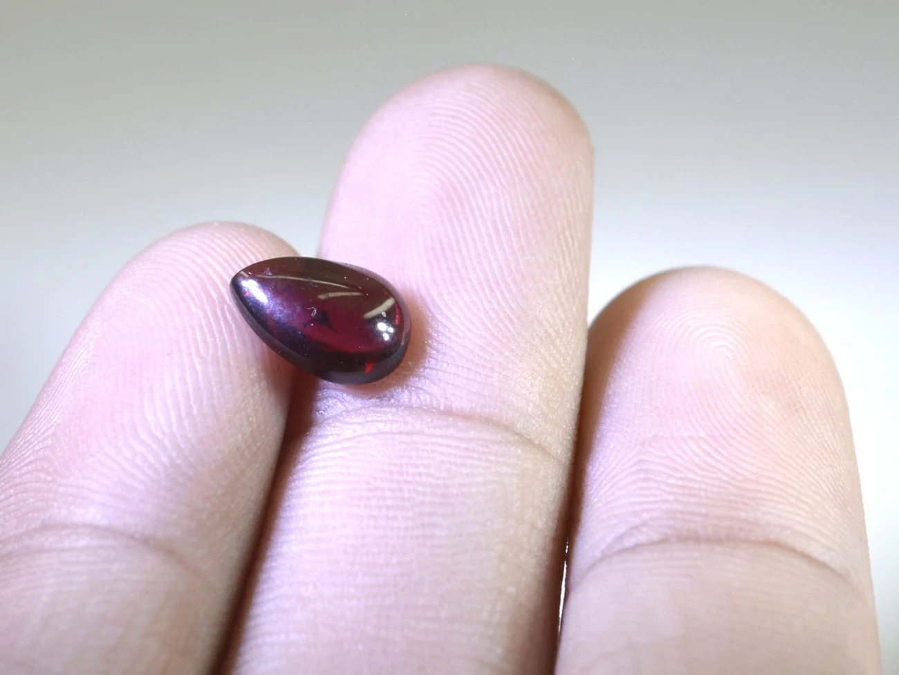 Garnet 1PC Medium 7x10 MM Pear Cabochon Red Fiery semi Precious Loose Gemstone - Image 2