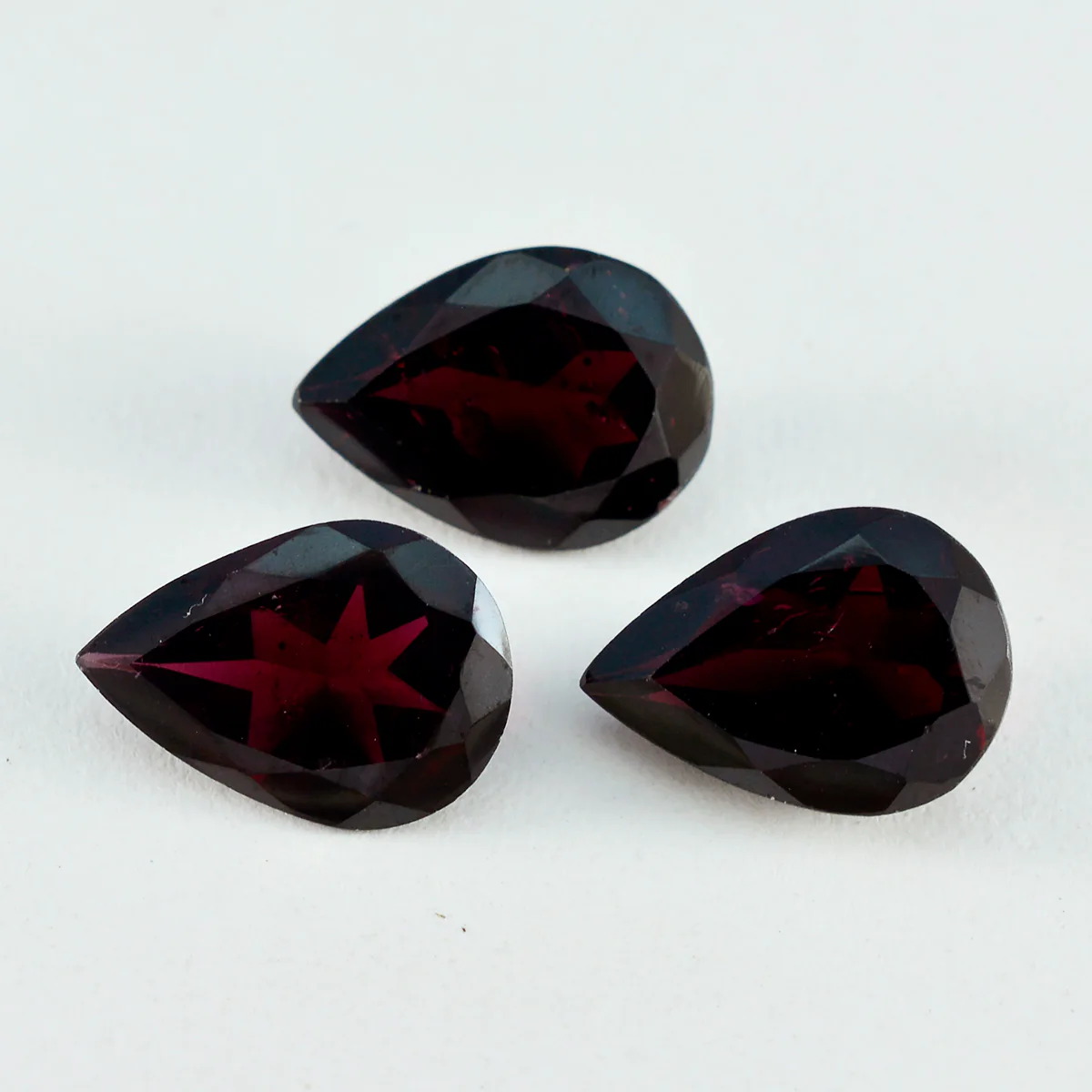Garnet 1PC Medium 8x10 MM Pear Faceted Red Sparkling Semi Precious Gems - Image 2