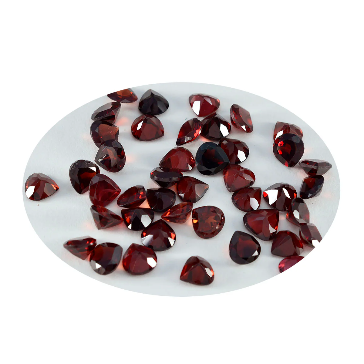 Garnet 1PC Medium 9x9 MM Heart Faceted Red Lustrous Semi Precious Gems - Image 3