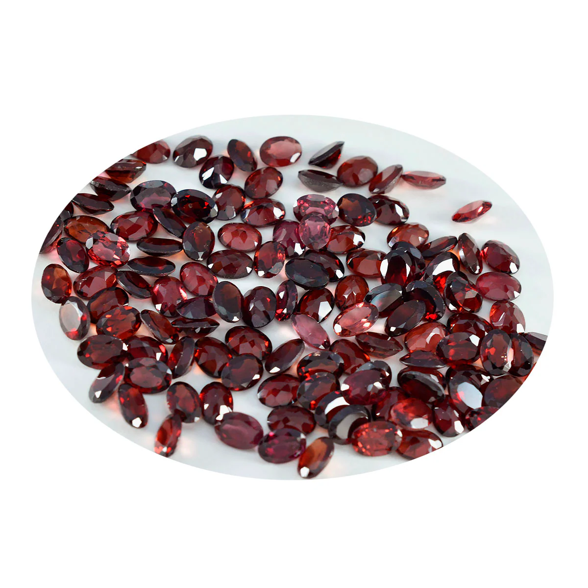 Garnet 1PC Small 7x9 MM Oval Faceted Red Splendid Semi Precious Gems - Image 2