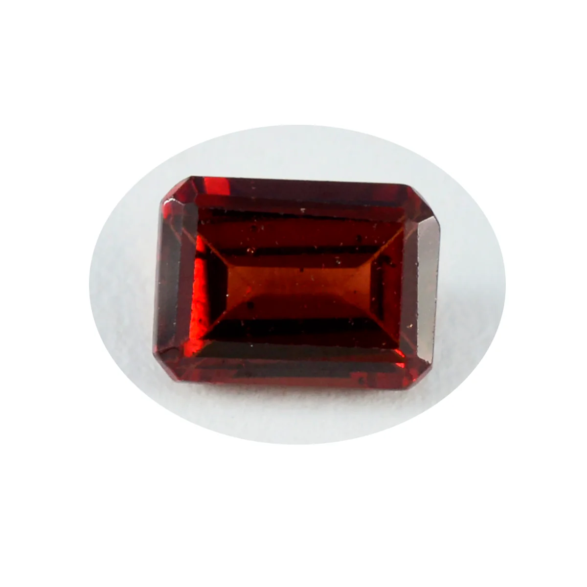 Garnet 1PC Tiny 4x6 MM Emerald Faceted Red Lustrous Semi Precious Gems
