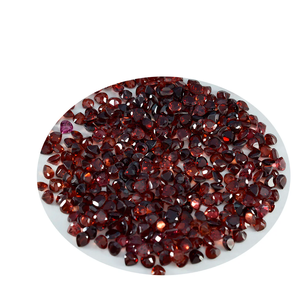 Garnet 1PC Tiny 6x6 MM Heart Faceted Red Polished Semi Precious Loose Gems - Image 3