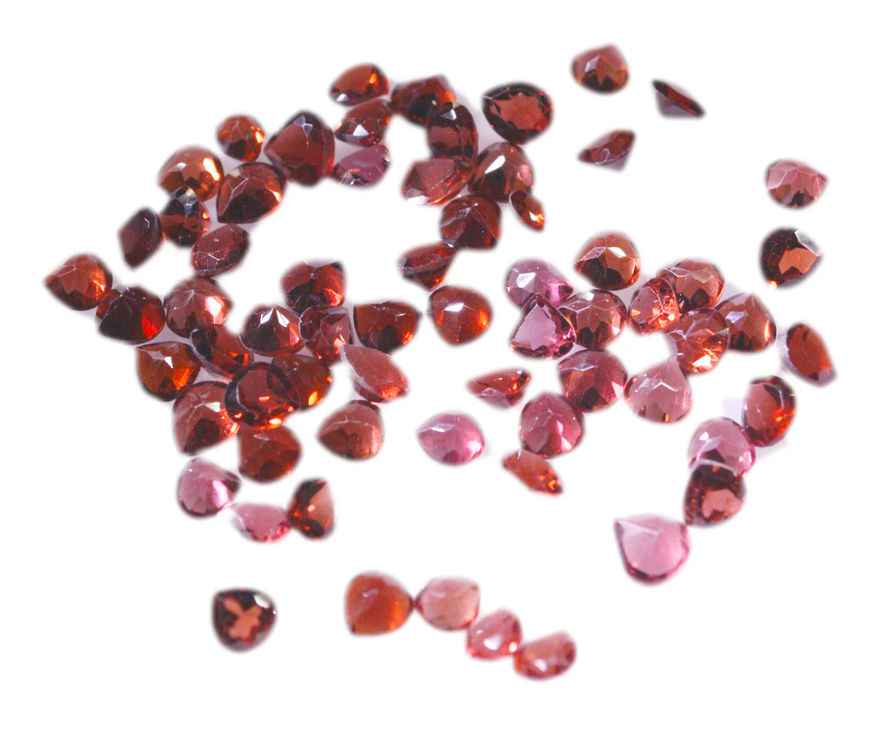 Garnet 1PC Tiny 6x6 MM Heart Faceted Red Polished Semi Precious Loose Gems - Image 4