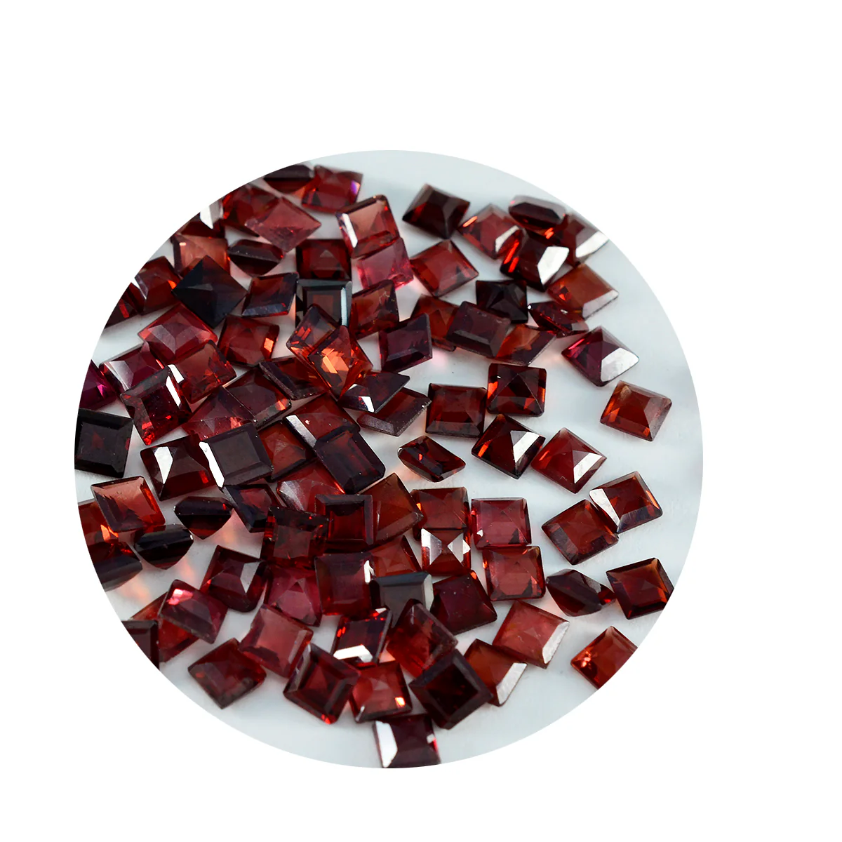 Garnet 1PC Tiny 6x6 MM Square Faceted Red Polished Semi Precious Loose Gems - Image 4