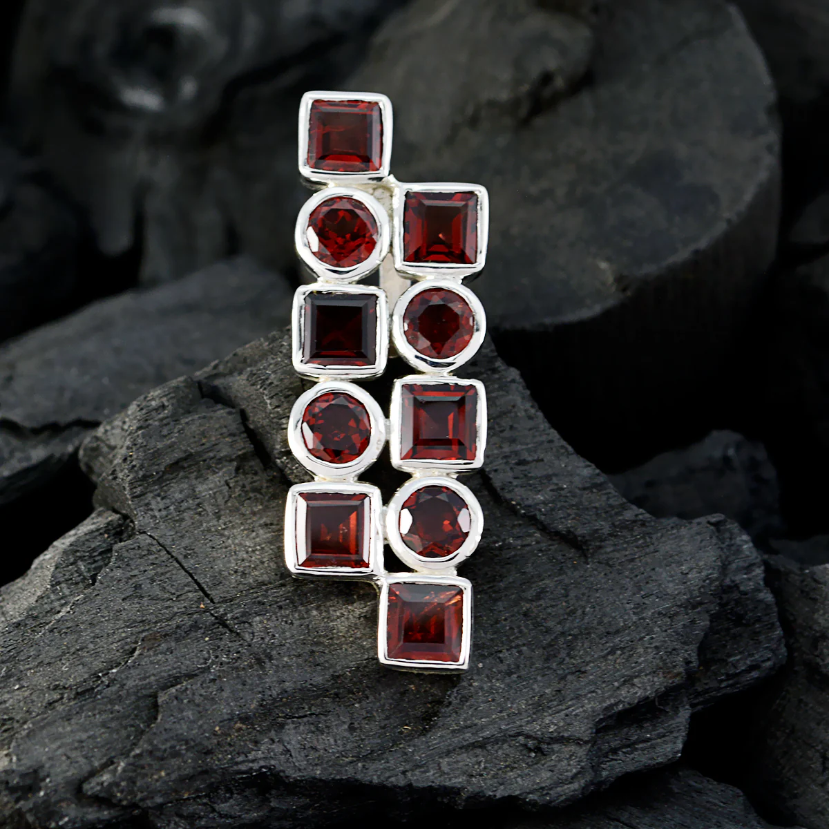 Garnet Classic American Silver deka Freya propsel Red Pendant Jewelry - Image 3