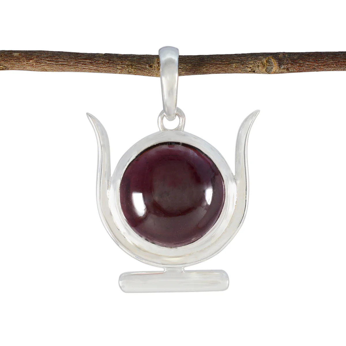 Garnet Dainty German Sterling Silver Solitaire Katharina Fairytale Red Pendant Jewellery