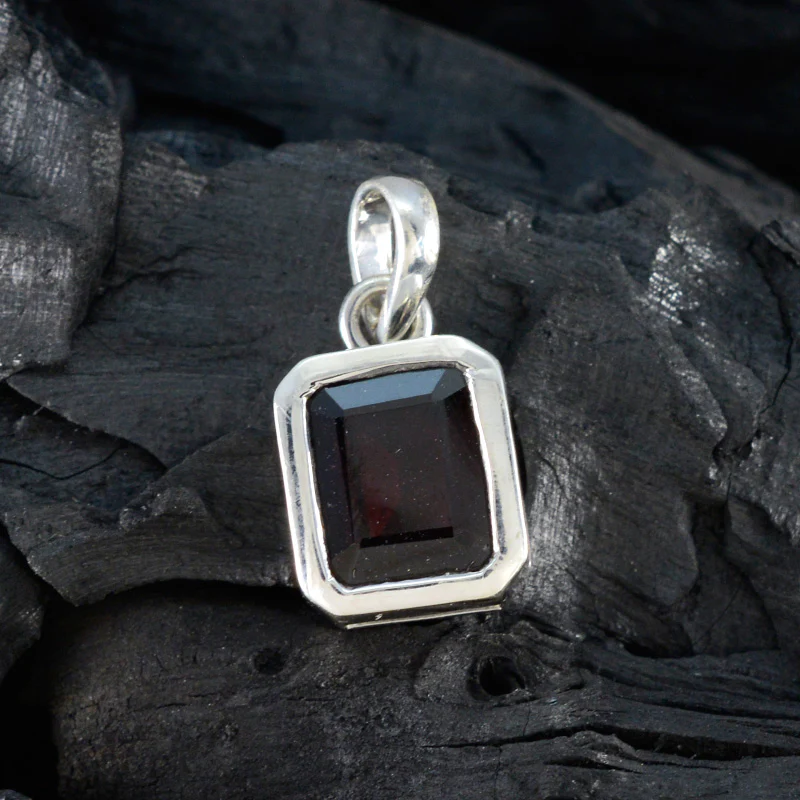 Garnet Dainty Italian 925 Silver Solitaire Lorena Love Red Pendant Jewelry - Image 4