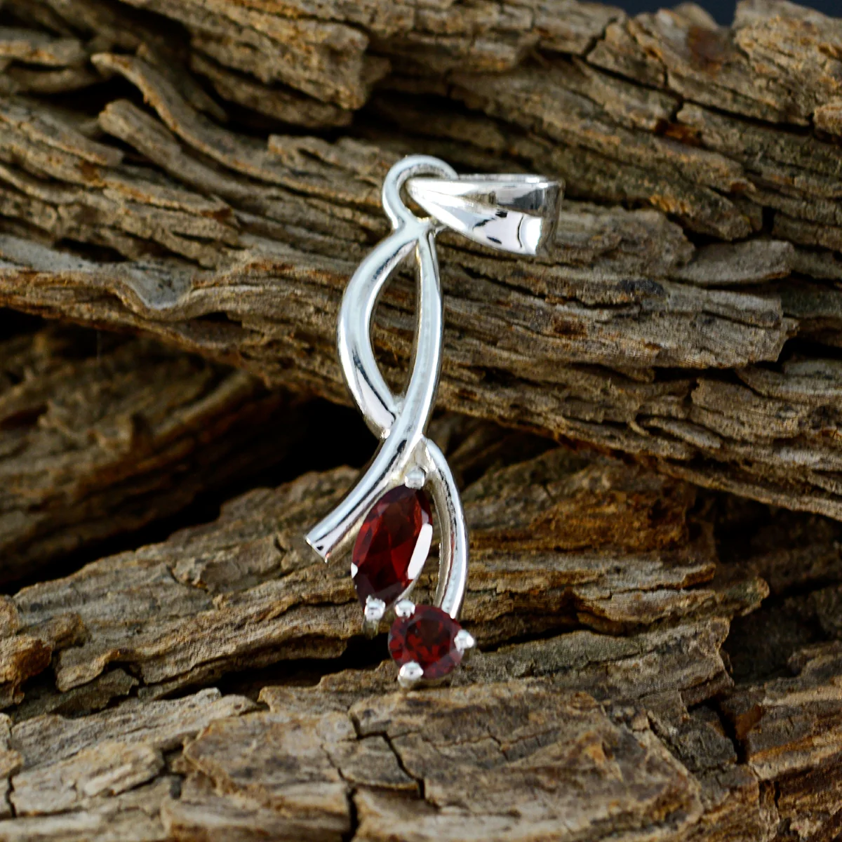 Garnet Delicate Mexican Silver multiple Paula Trendy Red Pendant Jewelry - Image 2
