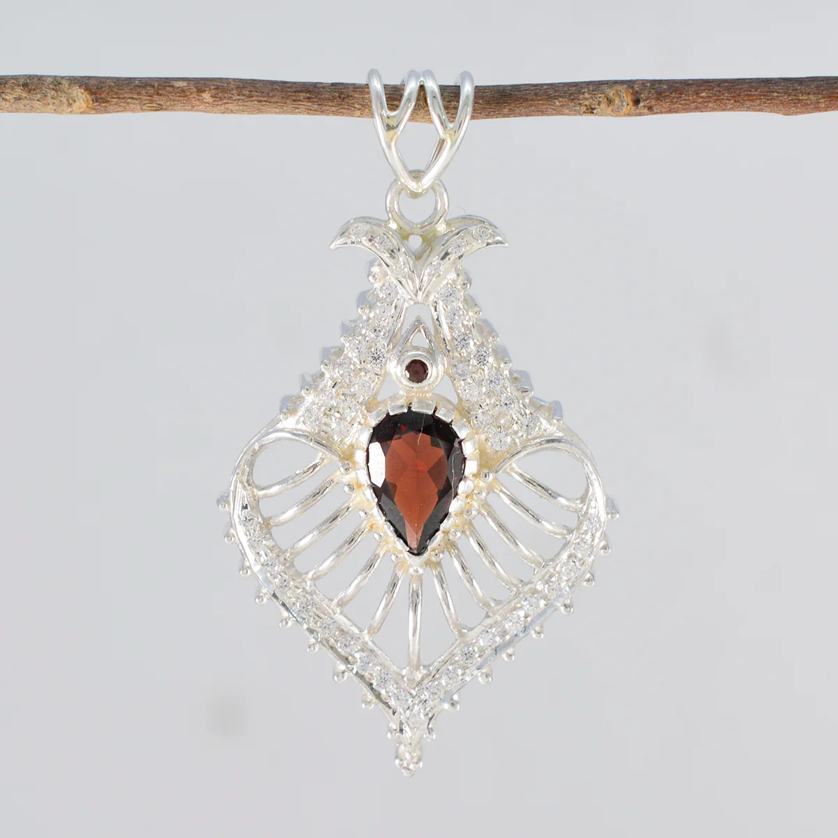 Garnet Edgy Australian 925 Silver multiple Teresa Love Red Pendant Jewelry - Image 2