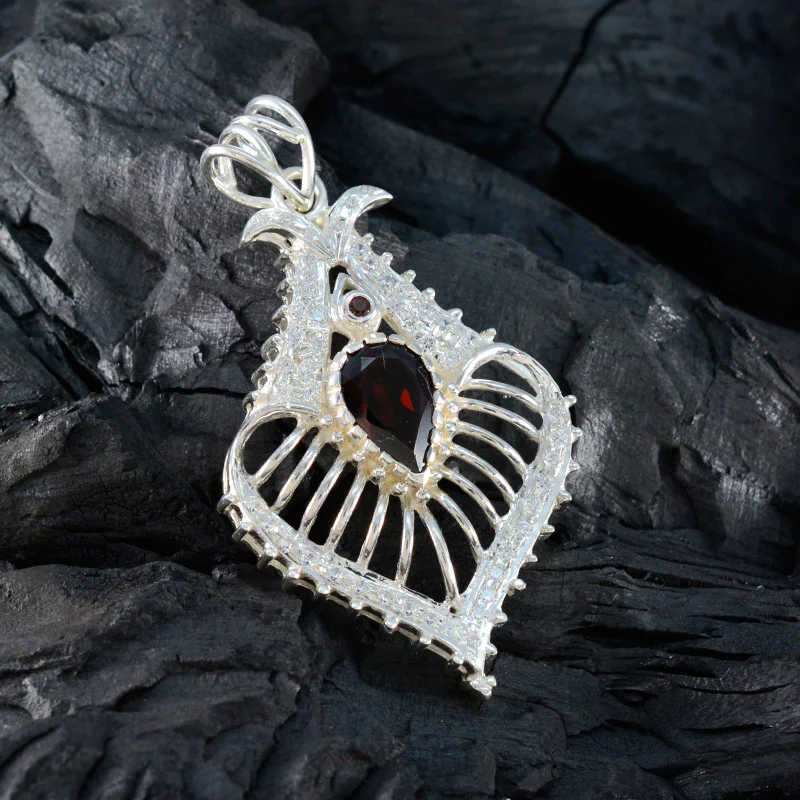 Garnet Edgy Australian 925 Silver multiple Teresa Love Red Pendant Jewelry - Image 4