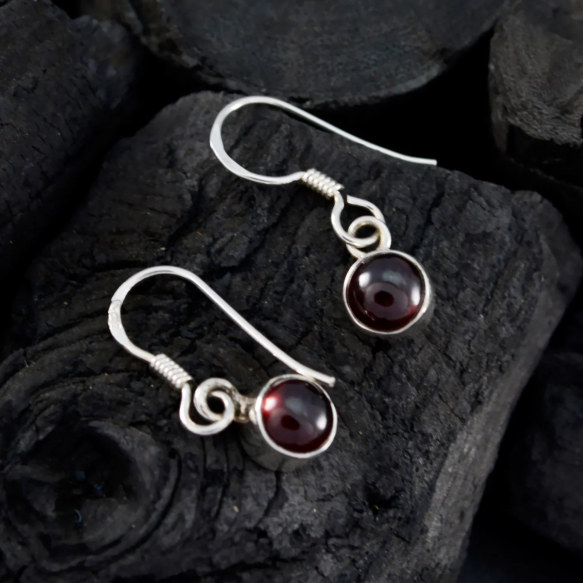 Garnet French Addison multiple Dangle Red 925 Sterling Silver Earring - Image 2
