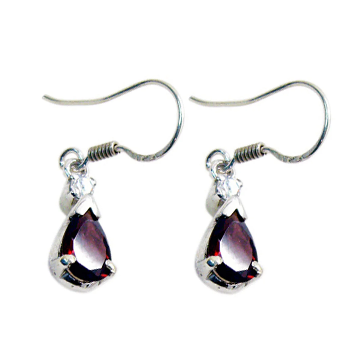Garnet German Ivy multiple Dangle Red 92.5 Silver Earring