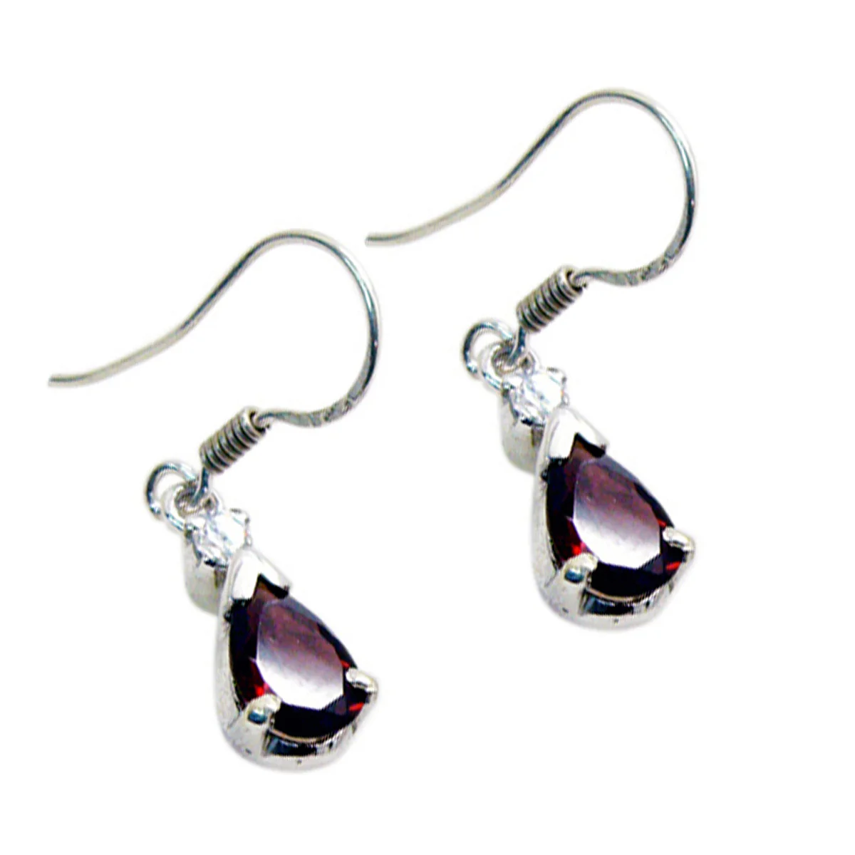 Garnet German Ivy multiple Dangle Red 92.5 Silver Earring - Image 2