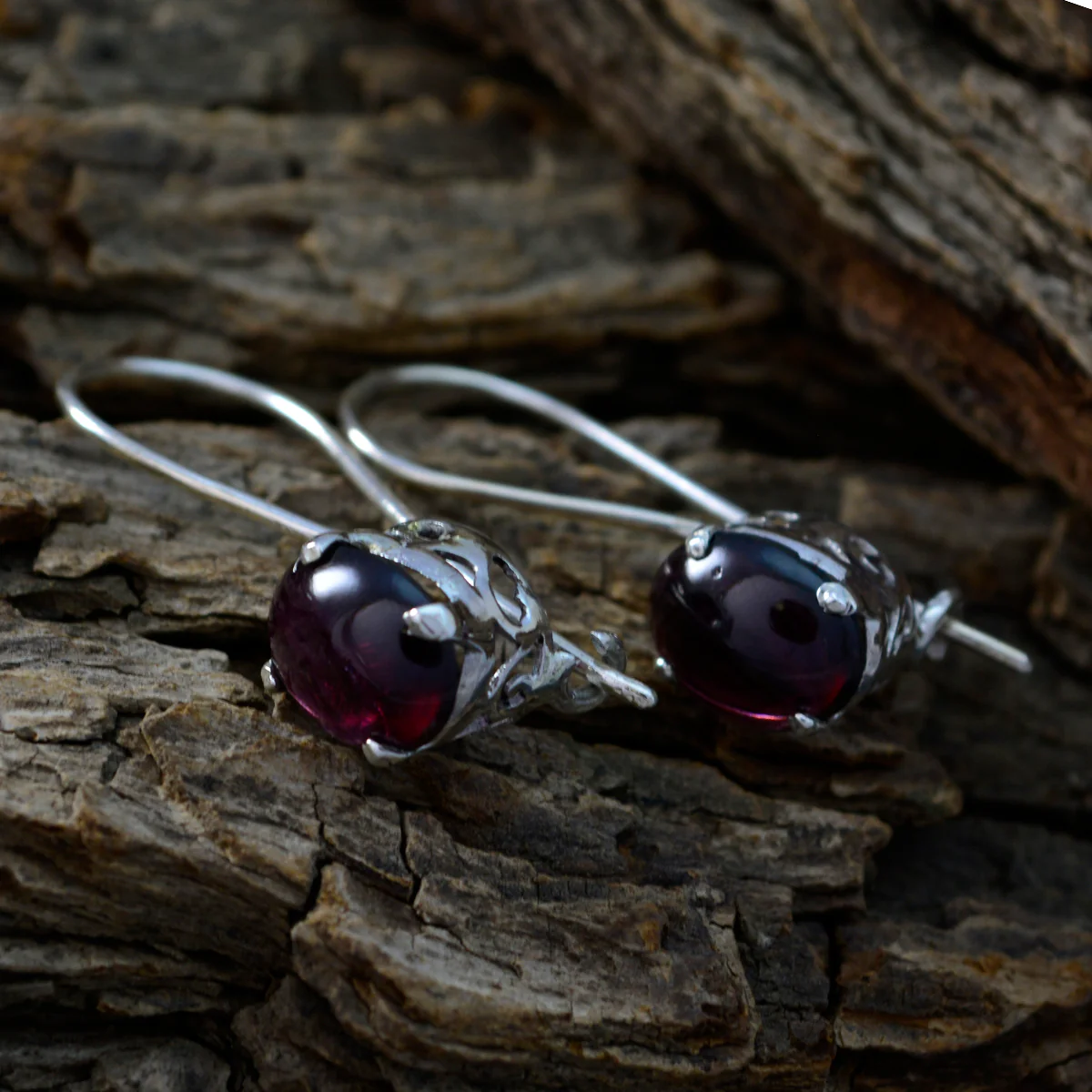 Garnet German Marie multiple Dangle Red Sterling Silver Earring - Image 4