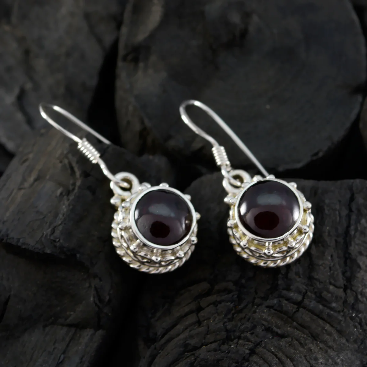 Garnet Latin American Abigail multiple Dangle Red 92.5 Silver Earring - Image 4