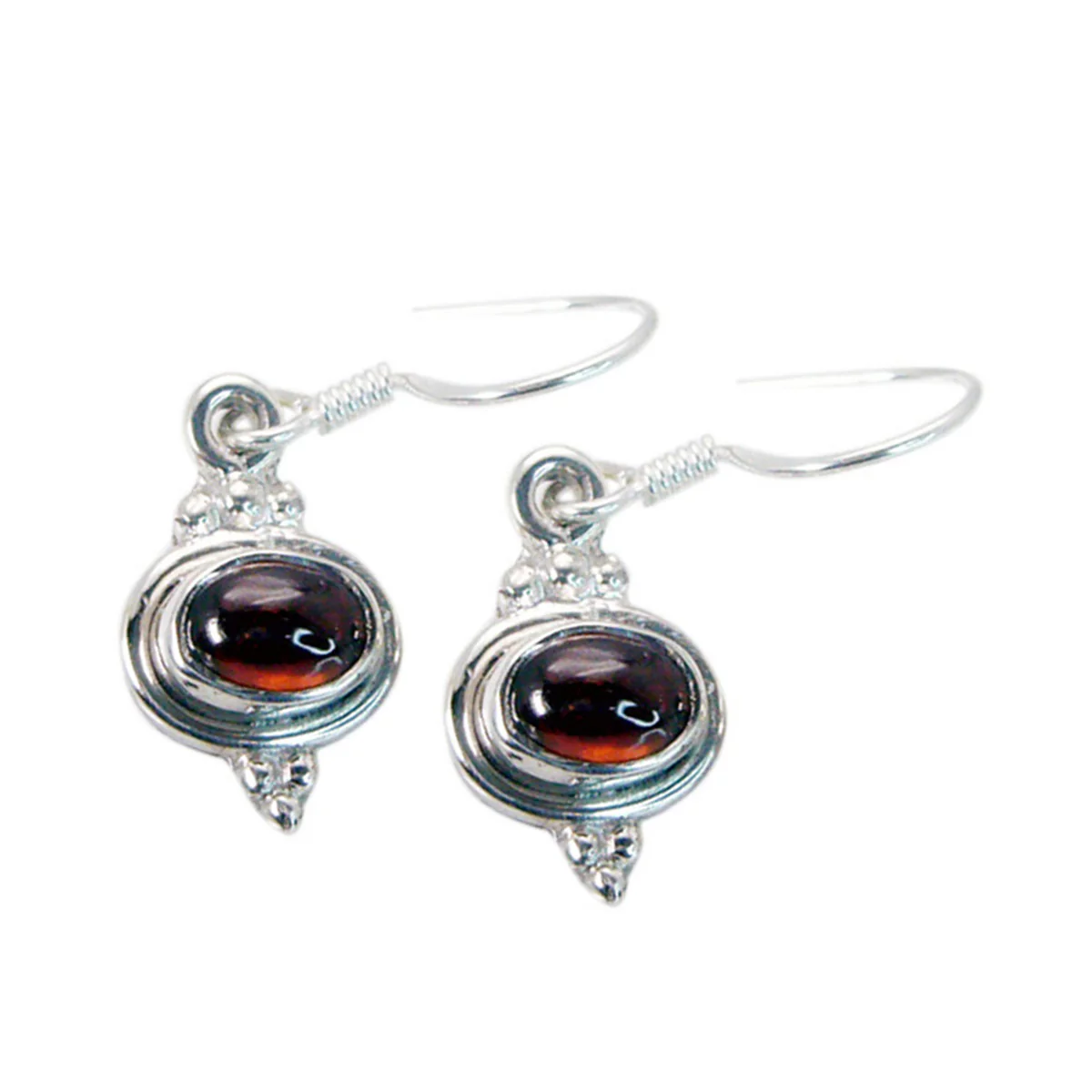 Garnet Mexican Valentina multiple Dangle Red Sterling Silver Earring