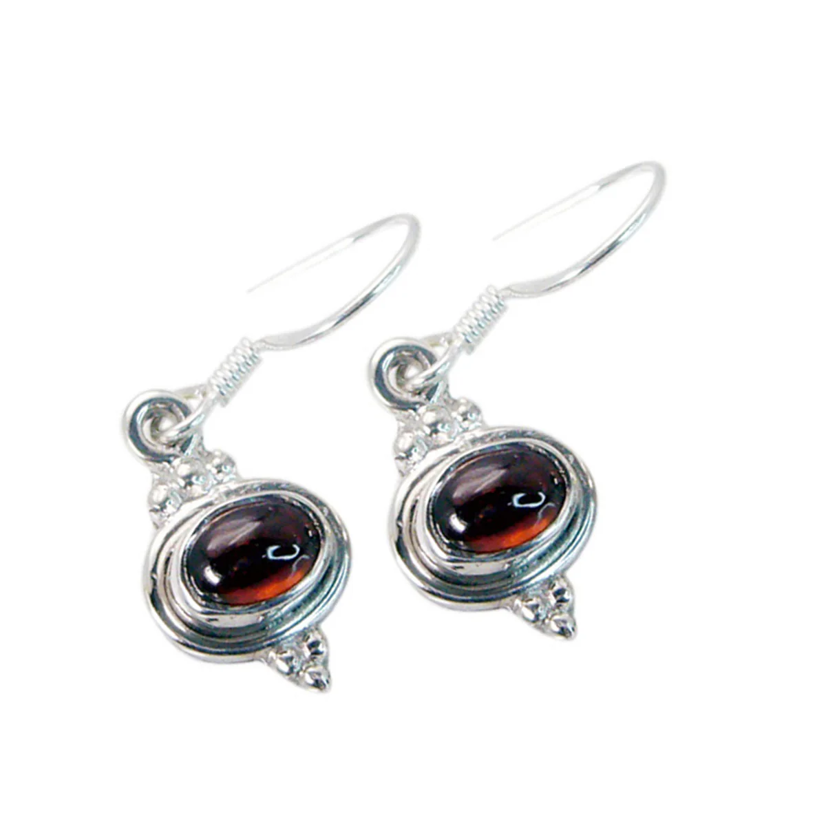 Garnet Mexican Valentina multiple Dangle Red Sterling Silver Earring - Image 2