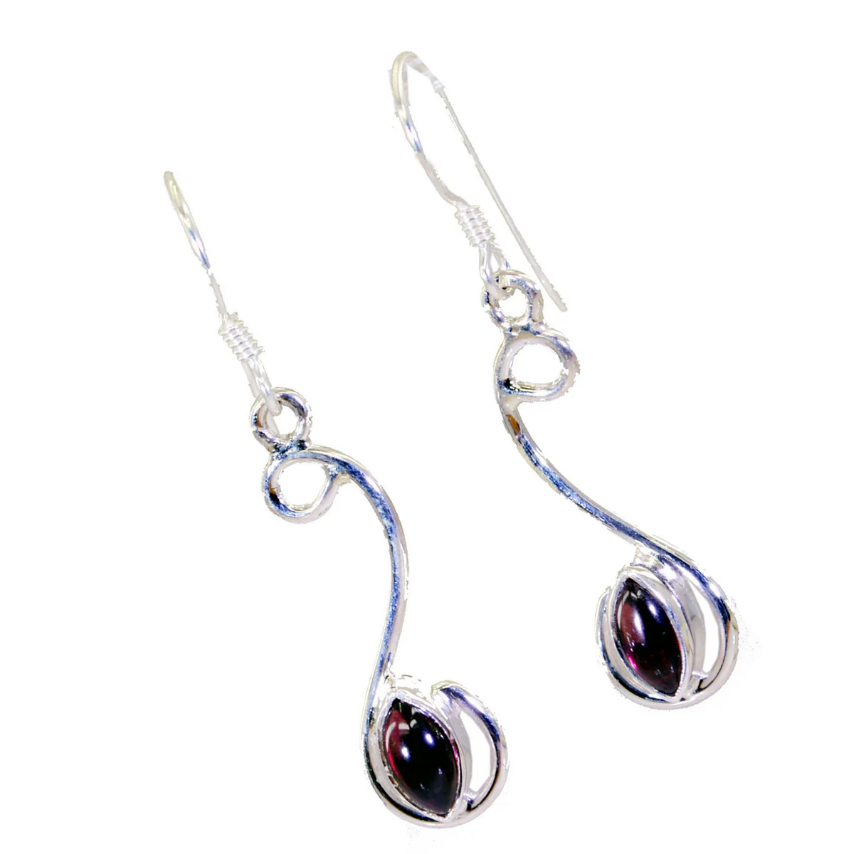 Garnet Middle Eastern Teresa multiple Dangle Red Sterling Silver Earring - Image 2