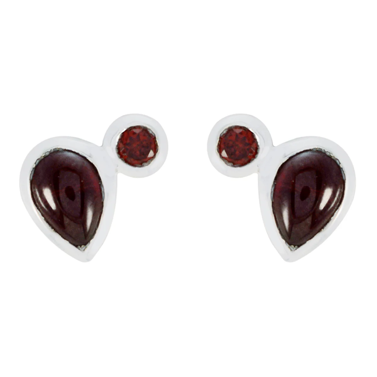 Garnet Moroccan Luisa multiple Stud Red 92.5 Silver Earring