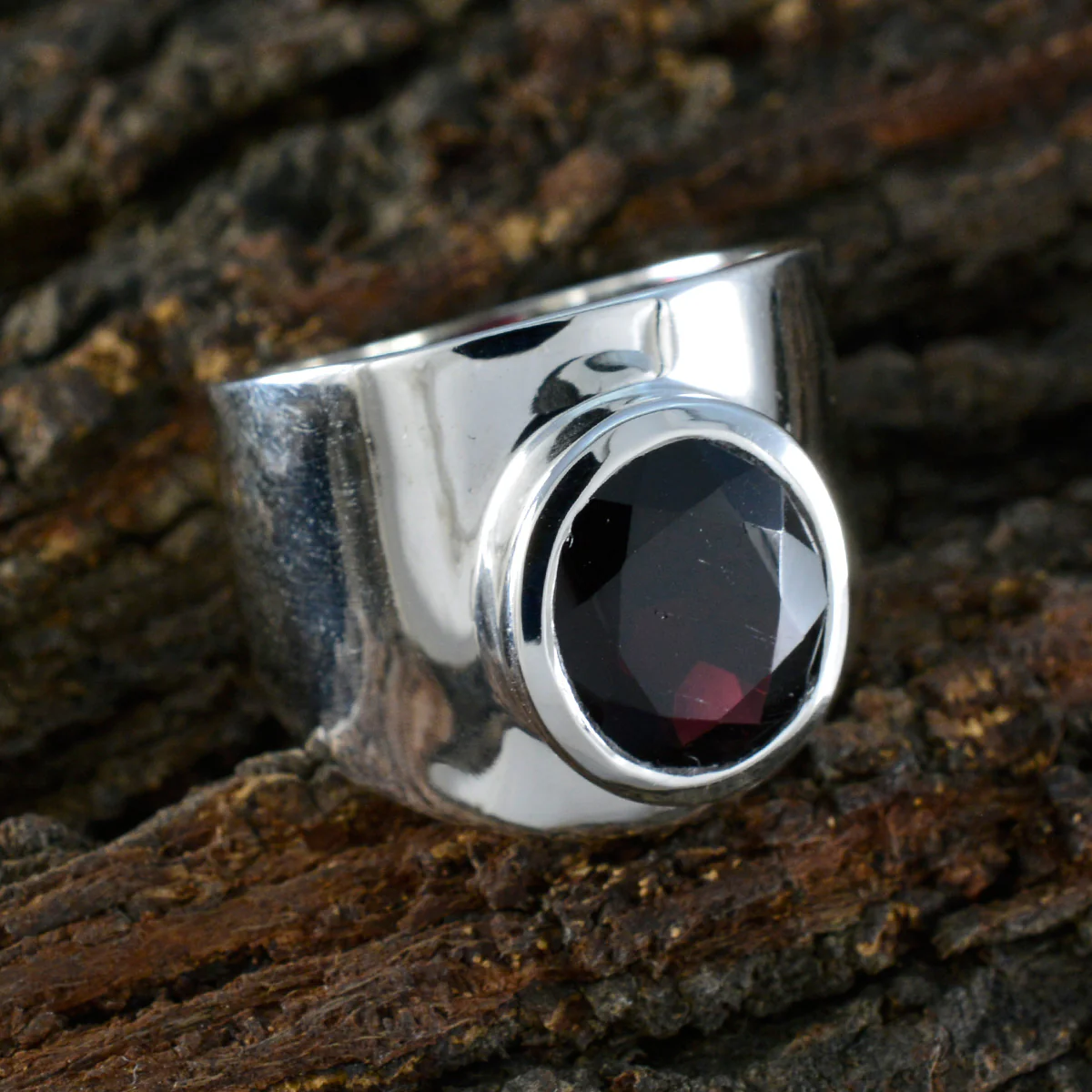 Garnet Solitaire African 925 Silver Red Gemstones Versatile Armor Ring Jewelry - Image 4