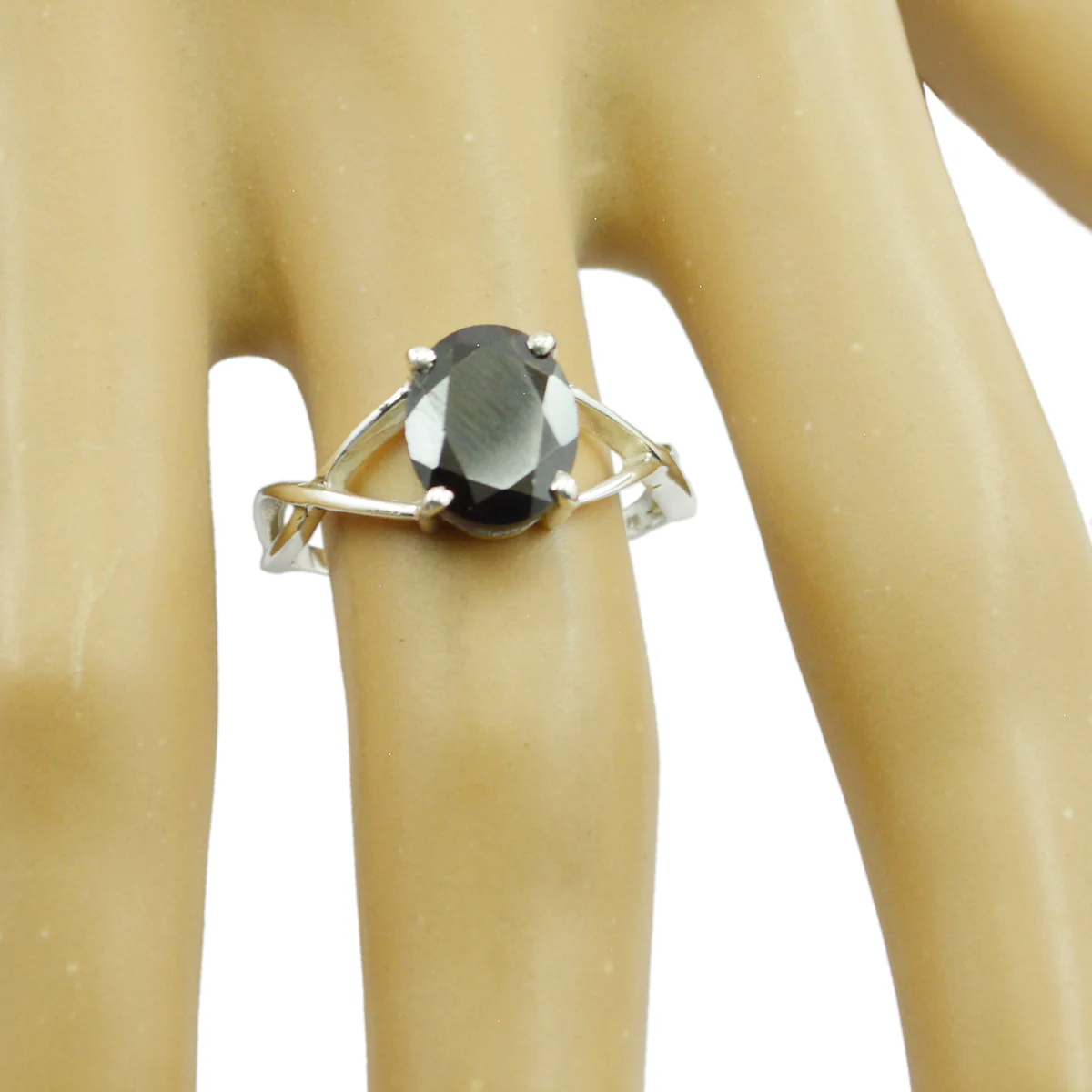 Garnet Solitaire American 925 Sterling Silver Red Gems Delicate Feminine Ring Jewellery - Image 2